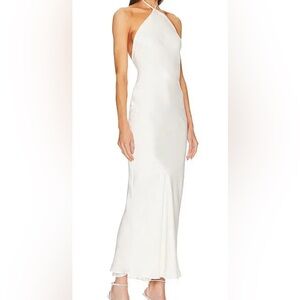 Michael Costello Elegant White Sleeveless Dress